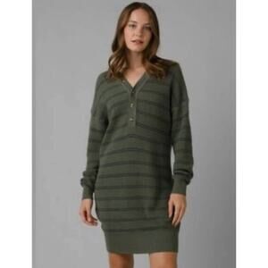 NWT Prana‎ Milani Henley Sweater Dress Green
